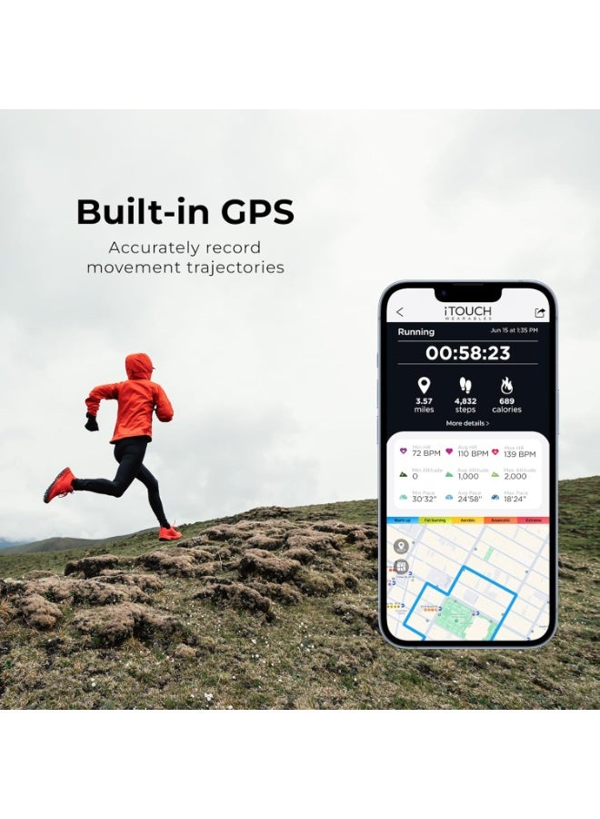 Smartwatch – 1.96” AMOLED Display GPS Bluetooth Calling 100+ Sport Modes 24/7 Heart Rate SPO₂ Stress & Sleep Tracking 3ATM Water Resistant – Android & iOS - Image 3